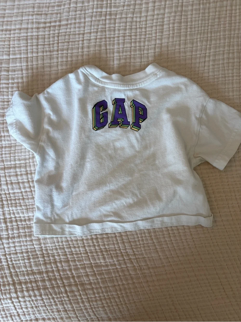 GAP White Kids Tee with Colorful Marvel Heroes Print